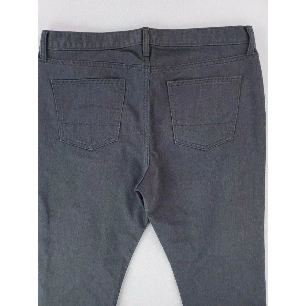 Banana Republic Jeans Men 35x28* Gray Travel Pant Athletic Tapered Stretch Denim